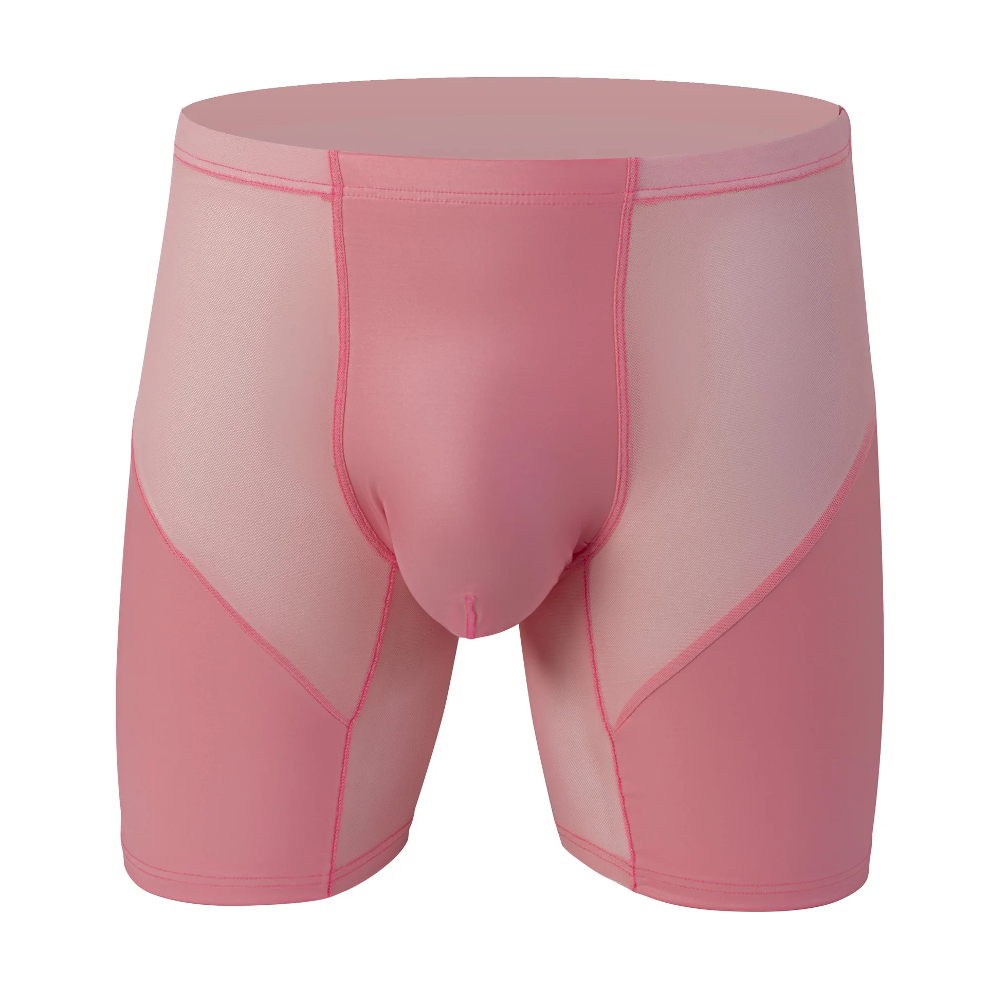 Men Long Boxers Underwear Leather Man Plus Size Shorts Boxer Breathable Panties Mens boxershorts Underpants