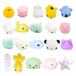 10pcs/lot Squishy Animal Toy Squeeze Mochi Rising Antistress Abreact Ball Soft Sticky Cute Funny Gift