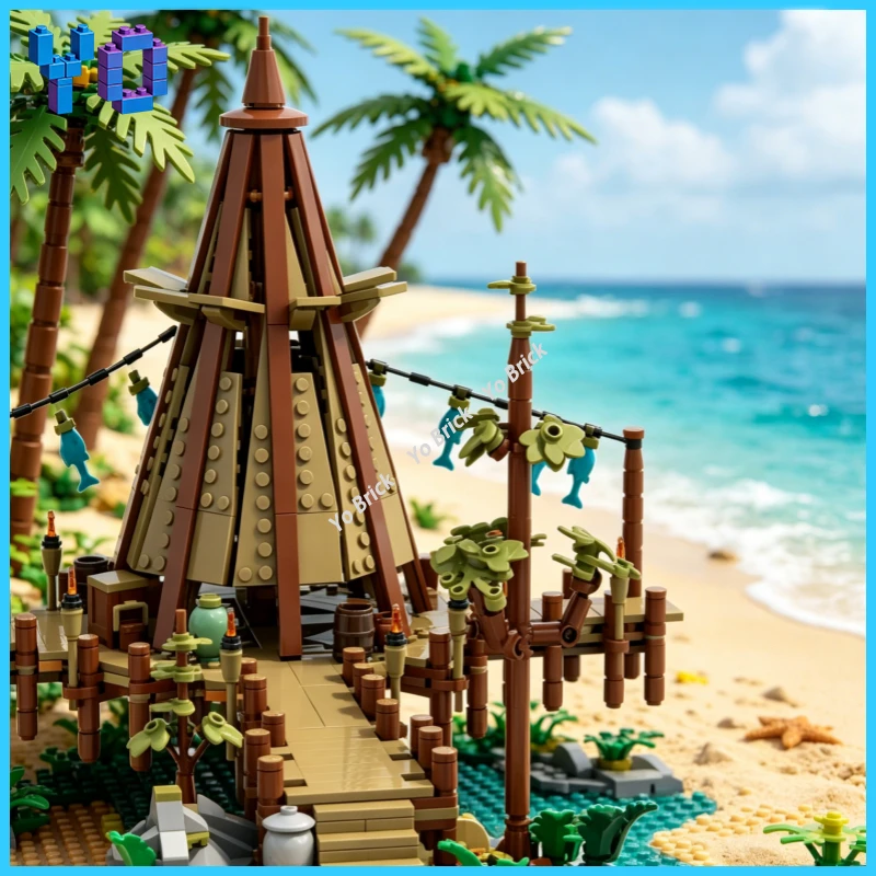 Countryside Fishing Village Building Blocks 1431PCS Coastal Street View Collectible Ornament