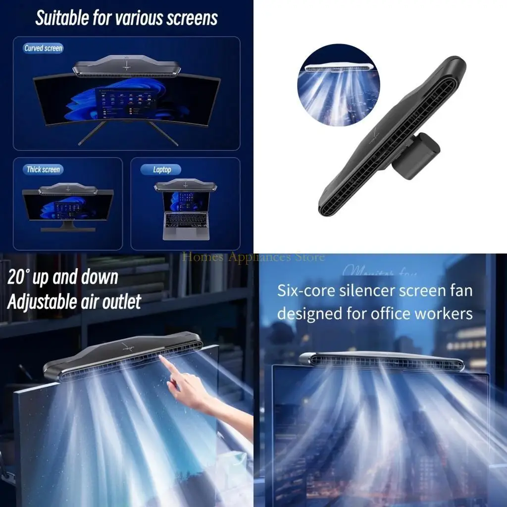 

D0AB USB -вентилятор на экране вентилятора компьютера Мониторы вентилятора вентилятор пластиковый экран подвесной вентилятор