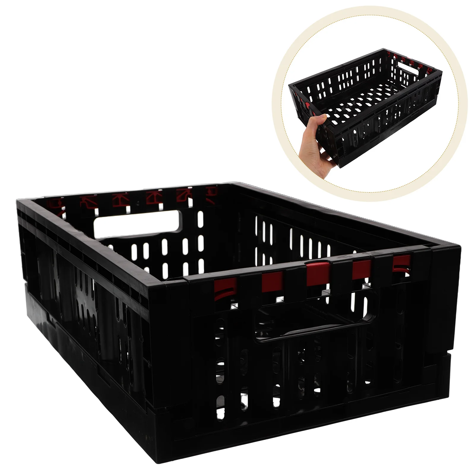 

1pcs Fruit Vegetable Storage Folding Box Mesh Large Capacity Foldable Crates Collapsible Baskets Vegetable Container