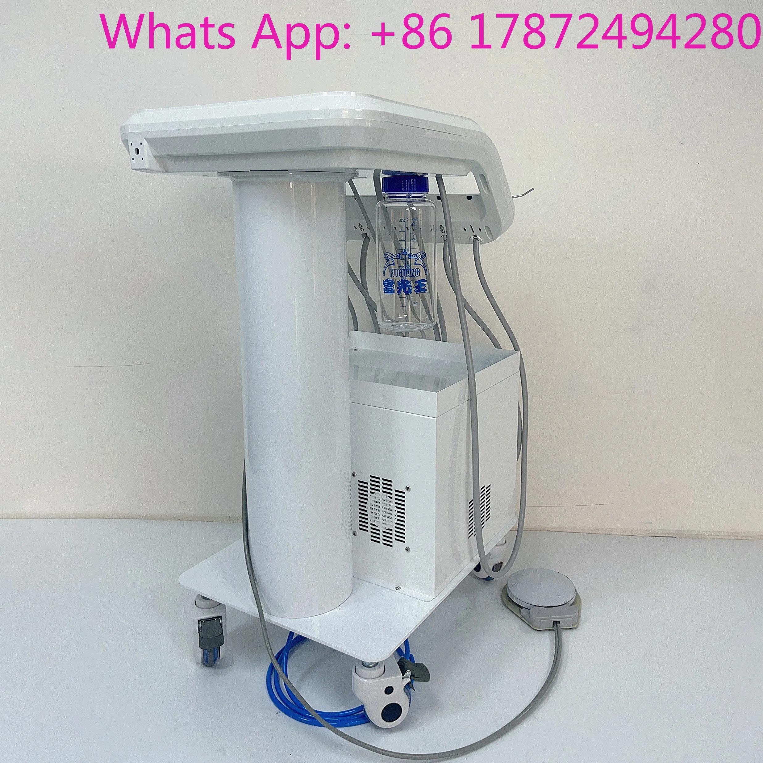 Veterinary Dental Unit With Air Compressor Animals Pet Trolley Cart Movable Treatment Desk Portable Veterinary Dental Unit