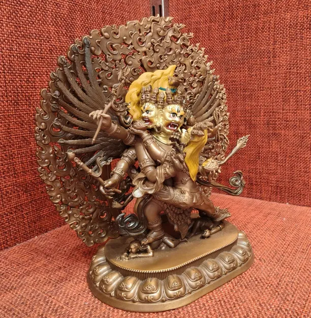 15CM Tibet Hayagriva Buddha Copper Statue