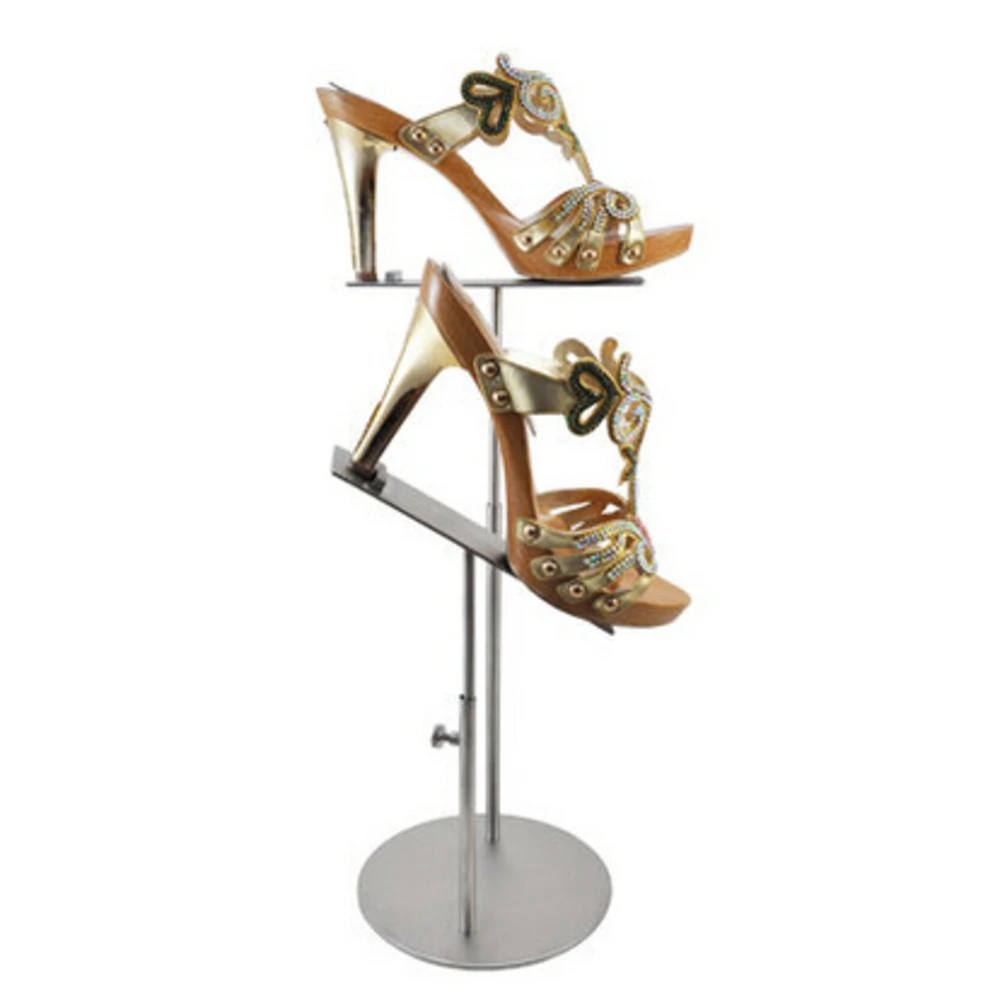 Rak Display Sepatu Logam Rak Sepatu Yang Disikat Rak Display Sandal Rak Display Yang Ditampilkan Rak Penyangga Sepatu