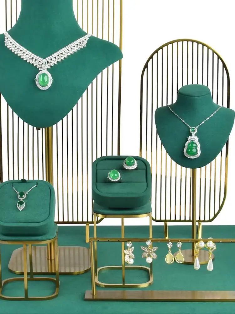 

# Wholesale Custom Logo Jewelry Display Set Metal DIY Earrings Ring Necklace Bracelet Jewelry Stand Display Set