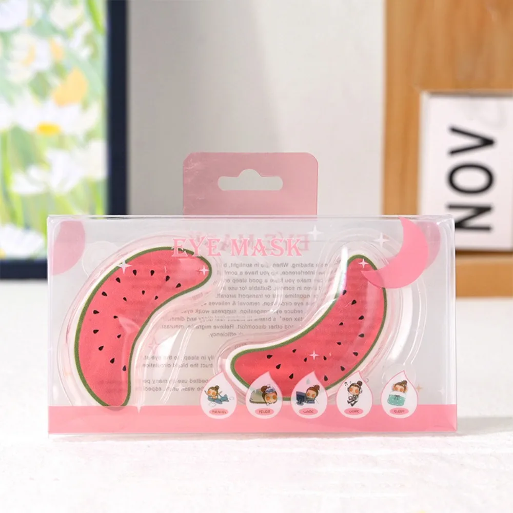 Fruit Design Cooling Gel Pad Leak Proof Soft Gel Puffiness Relief Eye Pad Reusbale Transparent Hot Cold Eye Compress Patch
