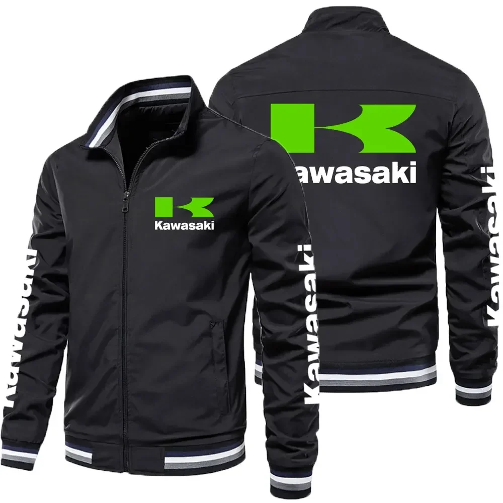 

Kawasaki Logo Motorcycle Racing Teams Men Jackets Coat Spring Autumn Trendy Man Jacket 2025 New Kawasaki Sportswear Men Clothing