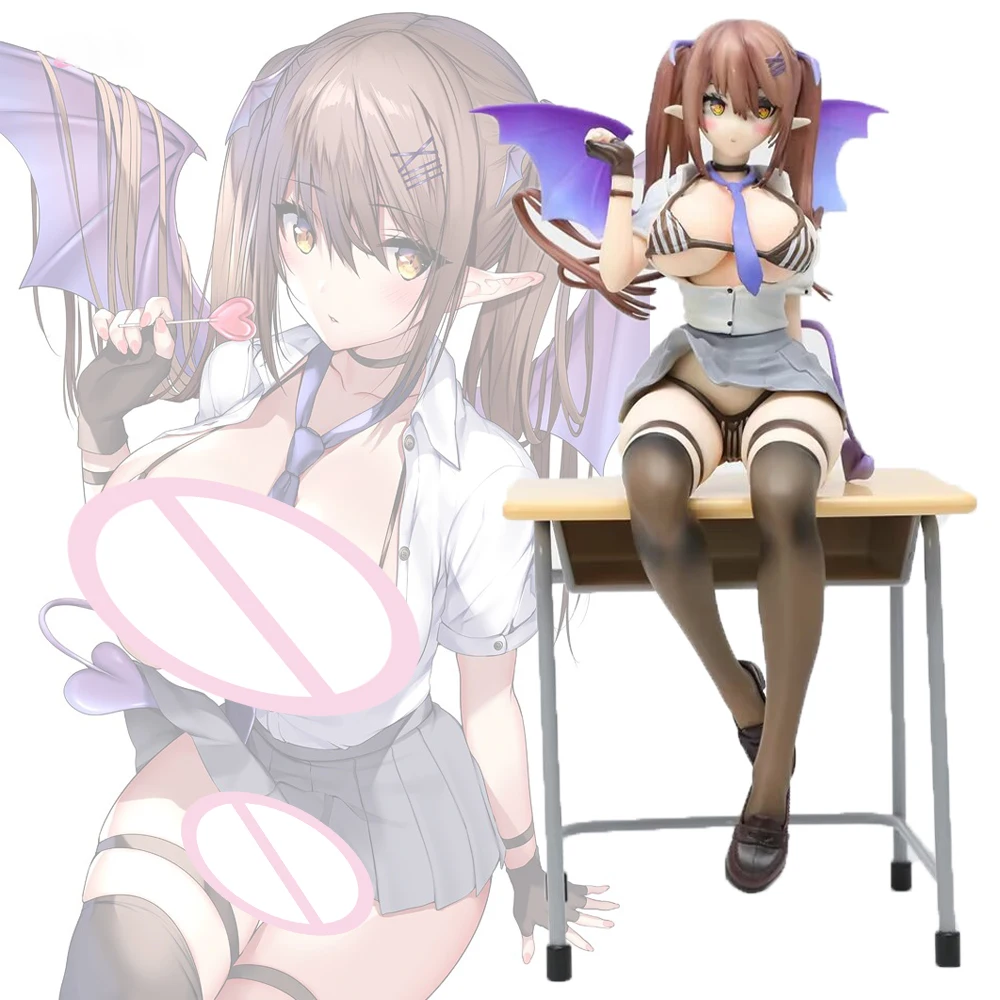 

Demon Girl Rumiru Anime Figure Cute Devil Collectible PVC Statue Gothic Desk Decor Gift Kawaii Gothic Lolita Bishoujo Model