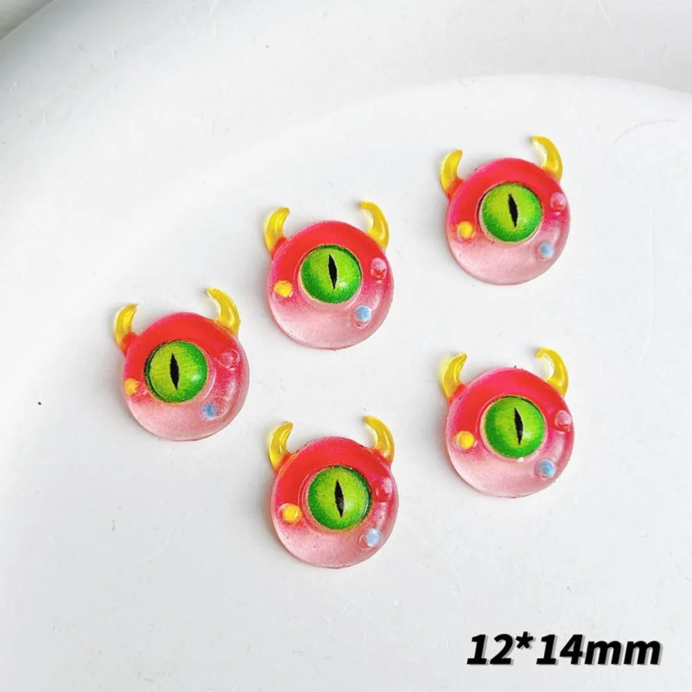 Mini Cartoon Little Devil Nail Ornament, Charming Princess Eye, Manicure Nail Charm, Estável, Mini 3D Nail Art Decoração, Feminino, 20Pcs