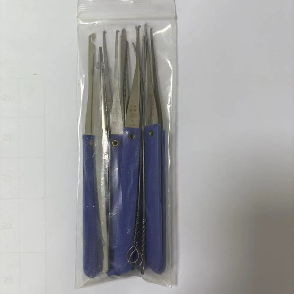 12pcs 열쇠 수리공 깨진 열쇠 추출기 세트 Klom Blue 12pcs 추출기 도구 및 Huk Black 추출기 도구