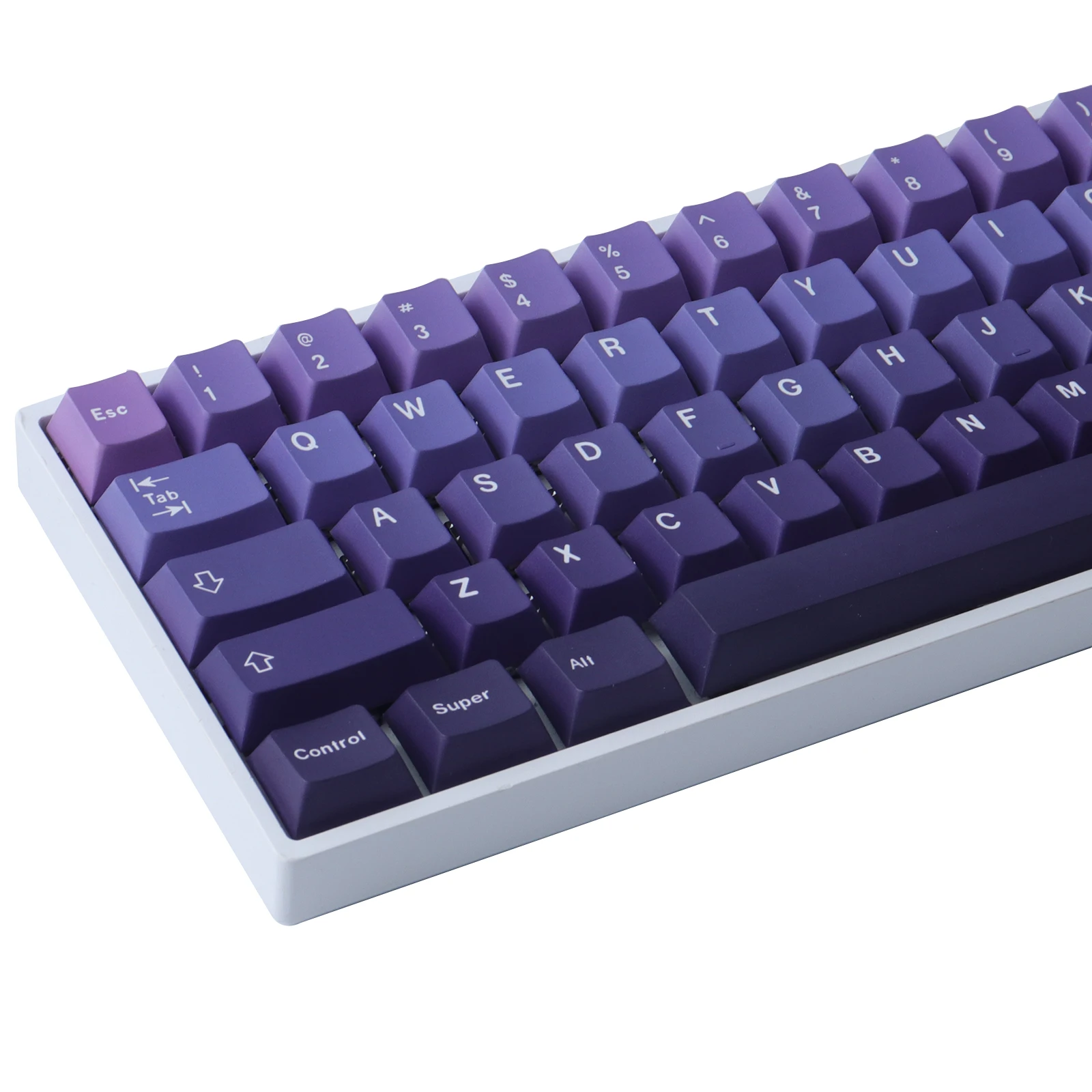 PBT Keycaps 126 Keys Dye Sublimation Cherry Profile Dark purple and dark blue gradient Keycaps Set for Mechanical Keyboard