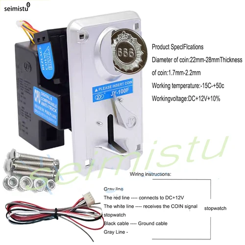 Imagen 2 del producto Aceptador de monedas Arcade para máquina expendedora de grulla de garra, lavadora de monedas, sillón de masaje, videojuego Arcade Jamma JY-100F