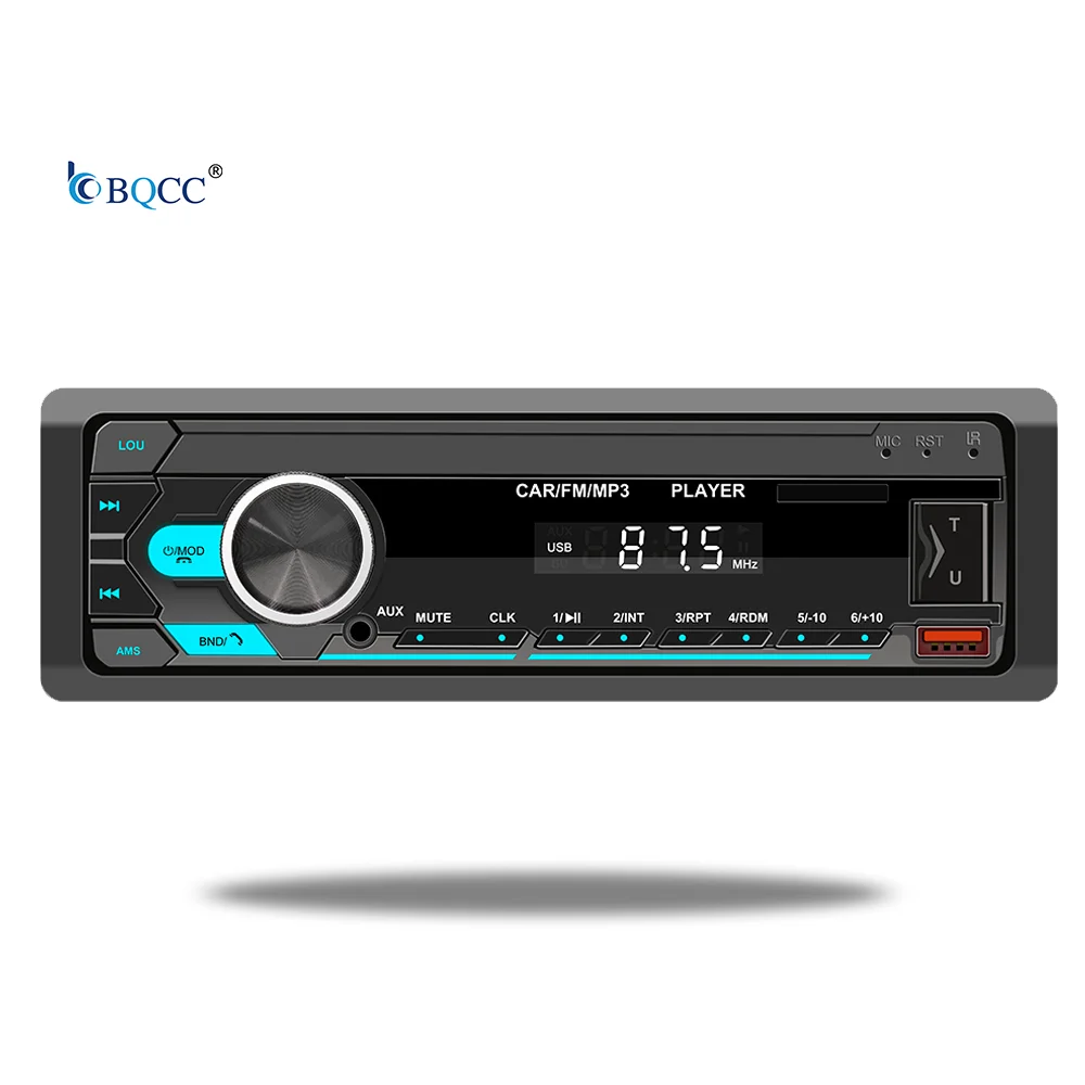 

BQCC 1Din MP3 Car Player Dual USB Colorful Lights Mobile Phone APP Control Positioning Car Voice Assistant Multimedia Car Stereo