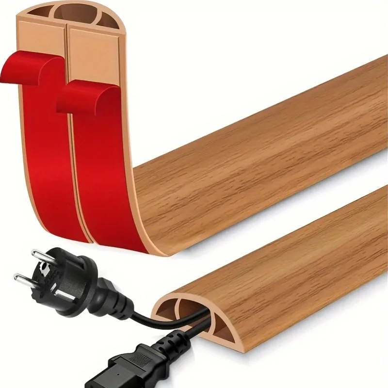 1 Roll Self-Adhesive Floor Cable Protector  Self-Adhesive Wire Concealment, Non-Slip Line Protector for Home And Office