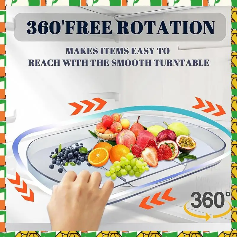 

Square Lazy Susan For Refrigerator, Lazy Susan Cabinet Organizer, Rotating Turntable Organization And Storage Container Durable