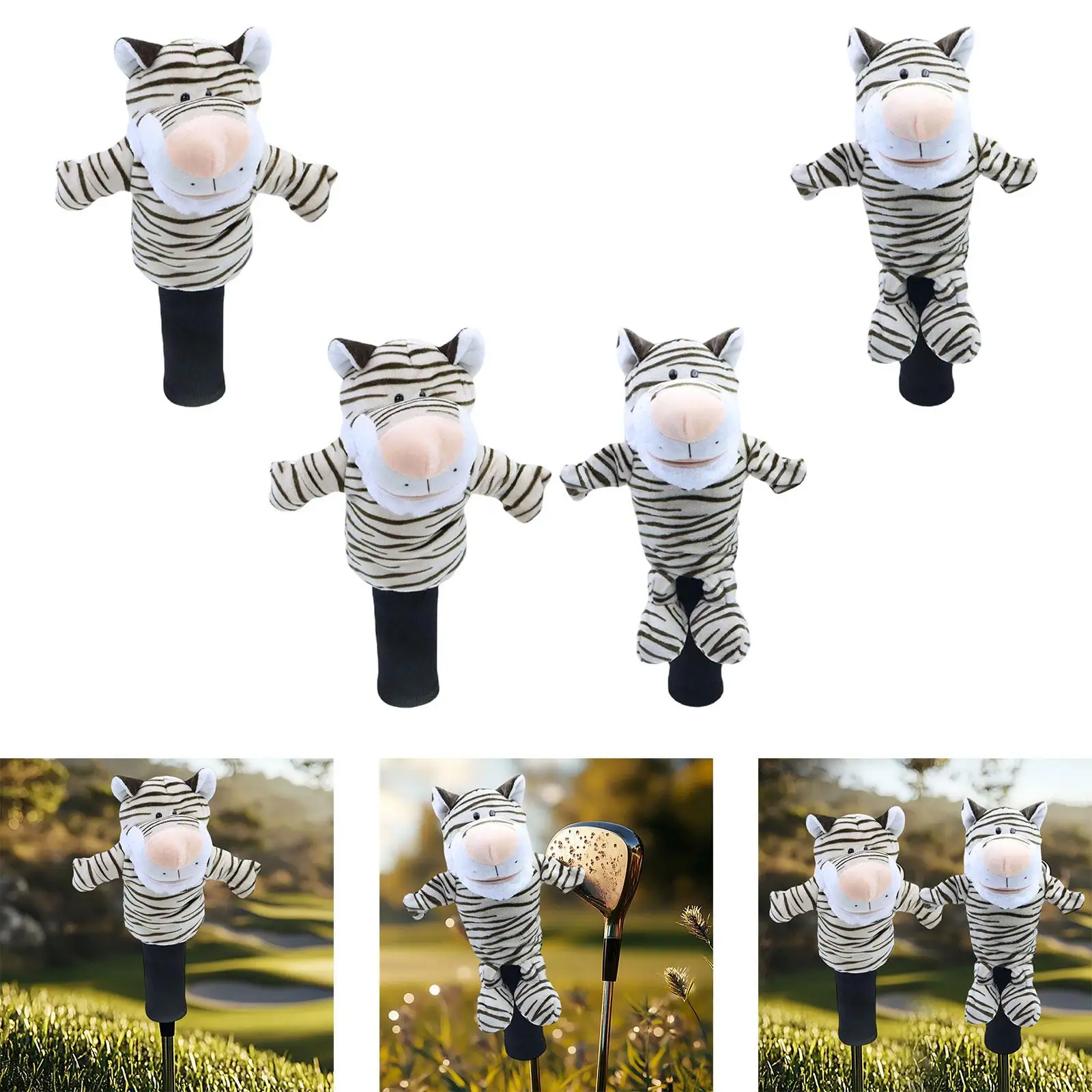 

Funny Animal Plush Golf Club Headcover Gift Anti Scratch Protector Sleeve for Universal Driver Iron Wood Clubs