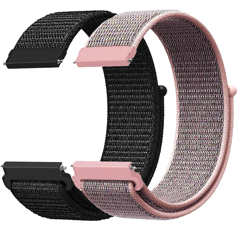 20mm/22mm Nylon Loop watch band For Amazfit GTS/4/2/2e/3/GTS2 4 Mini/GTR 4 3 pro/GTR2/2e/stratos 3 Bracelet Amazfit bip-u strap