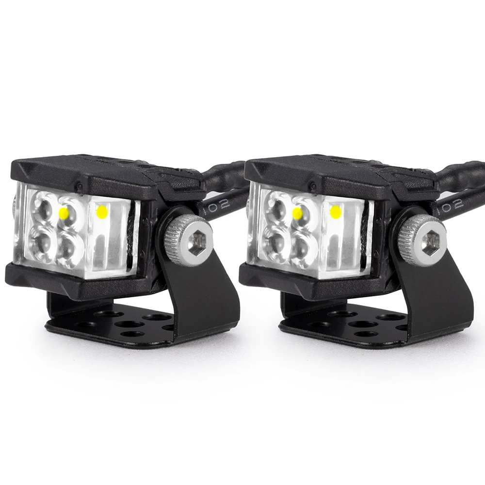 AXSPEED RC Auto Orange/Rot/Weiß LED Strahler 12mm Quadratische lampe Für Axial SCX10 TRX4 1/10 licht DIY Teile – Detail 5