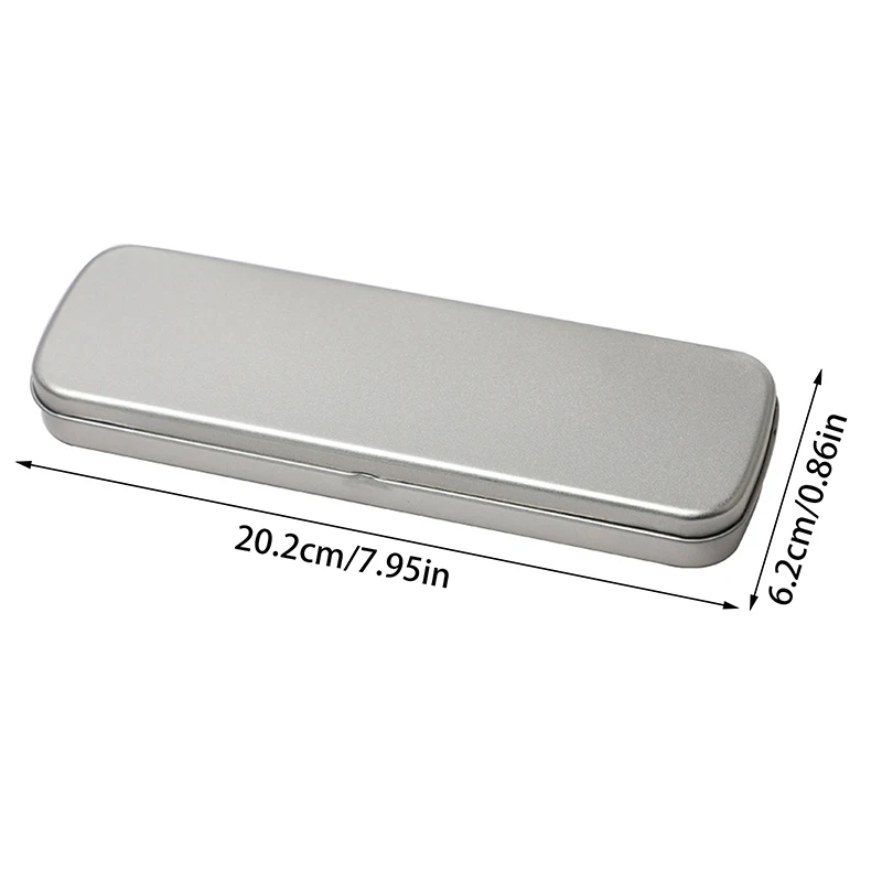 Spacious Metal Pen Box Heavy Duty Iron Material Versatile for Students Rectangular Fountain Pen and Pencil Stationery Case