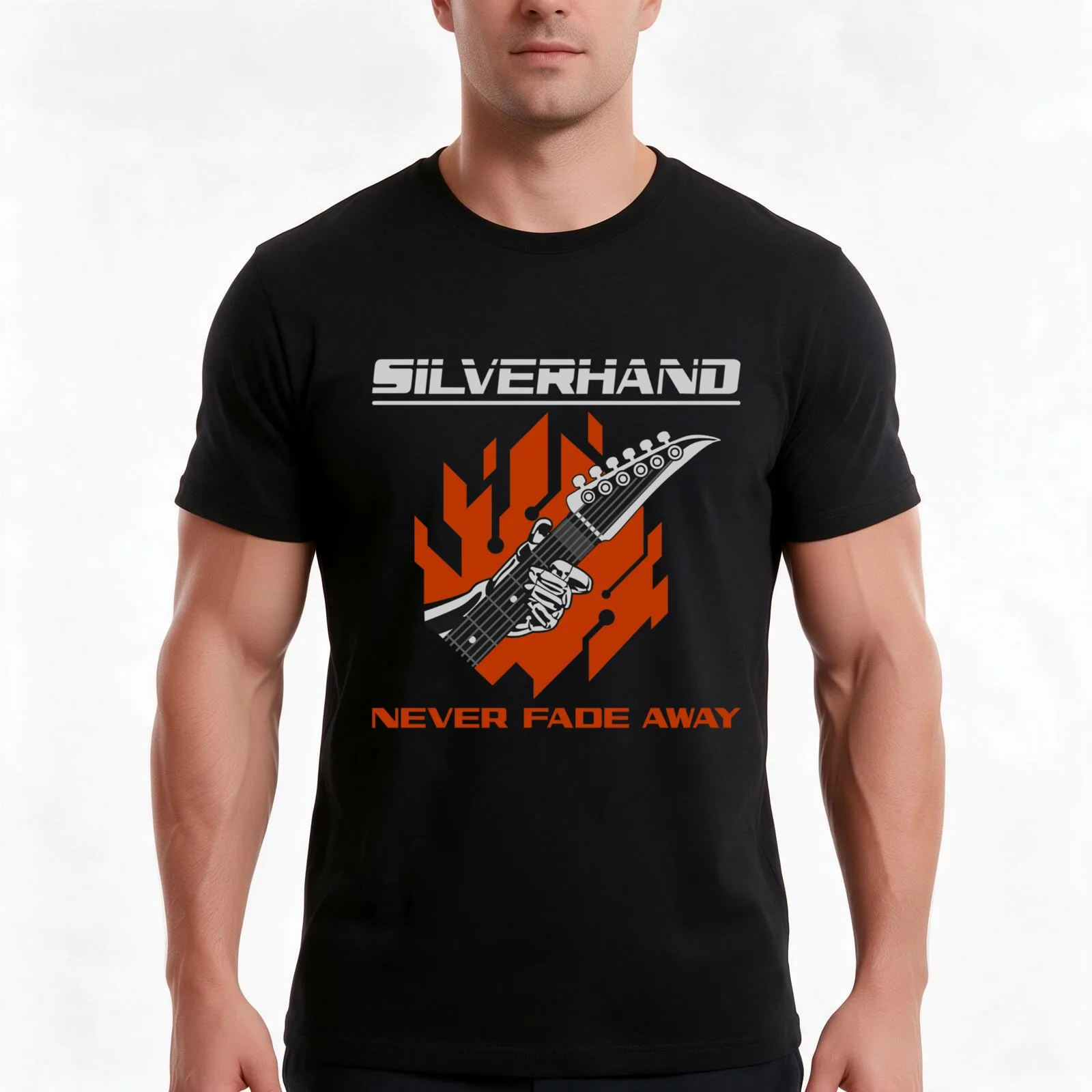 Silverhand Never Fade Away Men T Shirt mens graphic t shirts