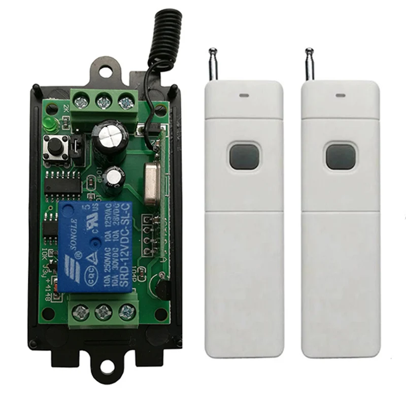 433 МГц 3000 м дальнего действия DC 9 В 12 В 24 В 1 канал RF беспроводной пульт дистанционного управления система передатчик + приемник гаражные ворота жалюзи