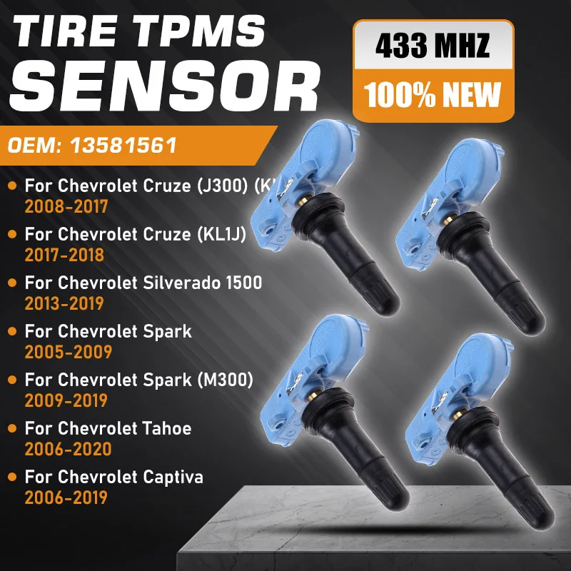 

Tire Pressure Sensor For Chevrolet Cruze 2008-2017 TPMS Chevy Silverado 1500 2013-2019 Chevrolet Spark Tahoe Captiva 2006-2020