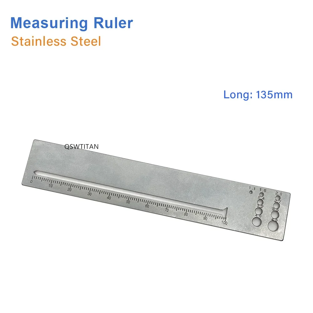 1pcs Orthopedic Kirschner K Wire and Bone Screw Diameter Lenght Measuring Ruler Autoclavable Orthopedic Instrument