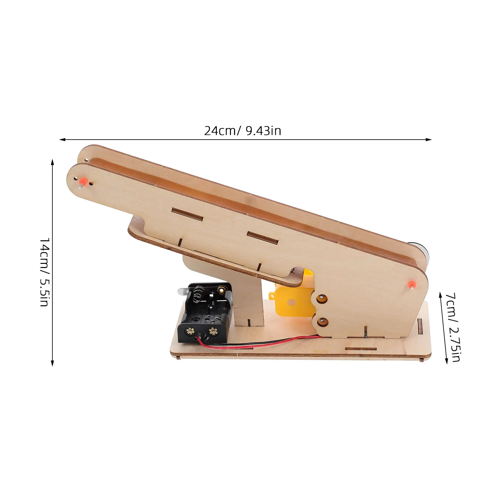Wooden Electric Conveyor Belt Stem Science Kit for Children DIY Building Experiment Set Enhances Logical Thinking Spatial Skills