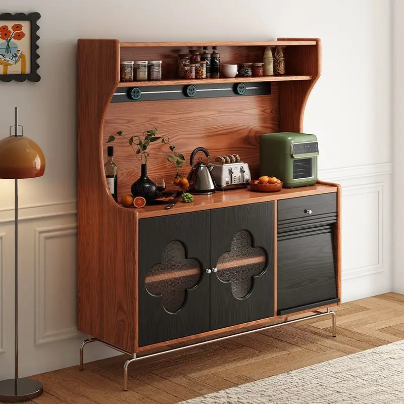 Vintage style time sideboard, walnut multifunctional storage cabinet, minimalist internet celebrity wabi-sabi style