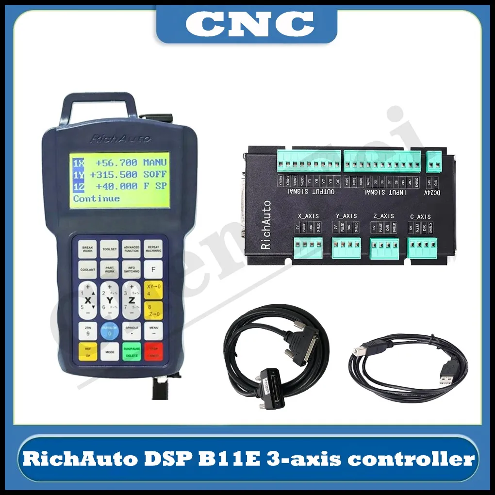 Imagem -06 - Richauto Dsp Cnc Controlador B11e 3-axis B18e 4-axis Controle de Movimento Remoto para Cnc Gravura Corte Versão em Inglês