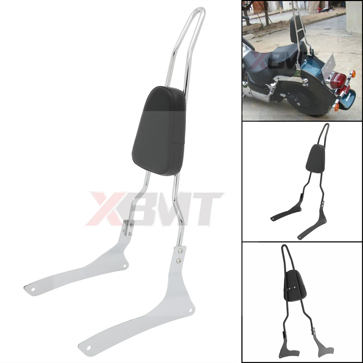 

Motorcycle Rear Backrest Sissy Bar Luggage Rack For Suzuki Intruder 1500 VL1500 1998-2004 Boulevard C90 2005-2009