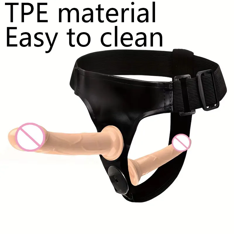 Double Penis Realistic Dildo Strapon Ultra Elastic Harness Belt Strap on Big Dildo Adult Sex Toys for Woman Lesbian Sex Toys - view 6