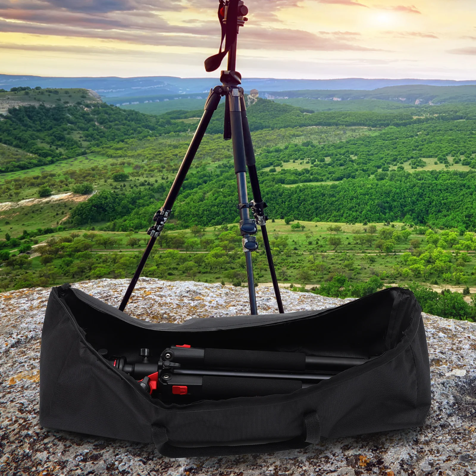 

Photography Equipment Storage Bag Oxford Cloth Durable Portable Tripod Carrying Case Smooth Zipper Reusable Practical Daily Life