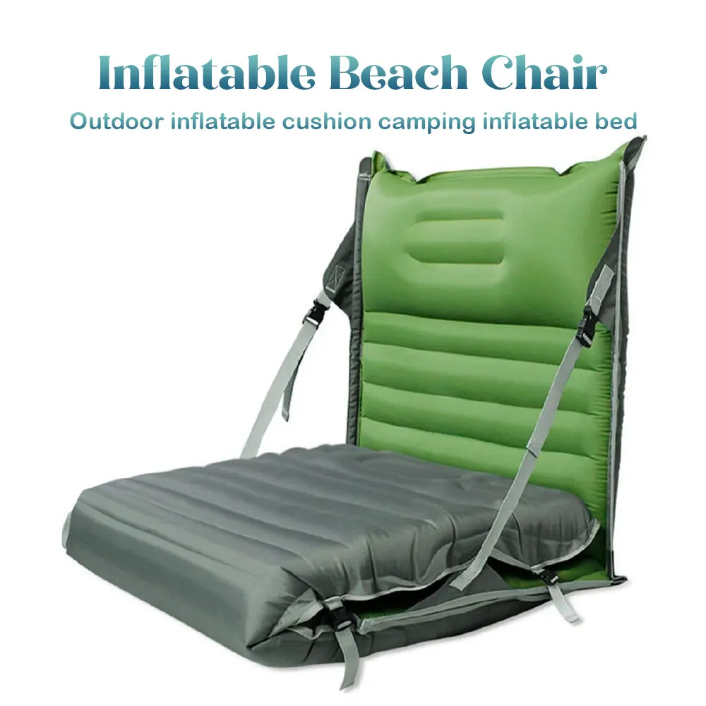 Portable Extended Version Inflatable Folding Chair Sleeping Mat Inflatable Beach Chair