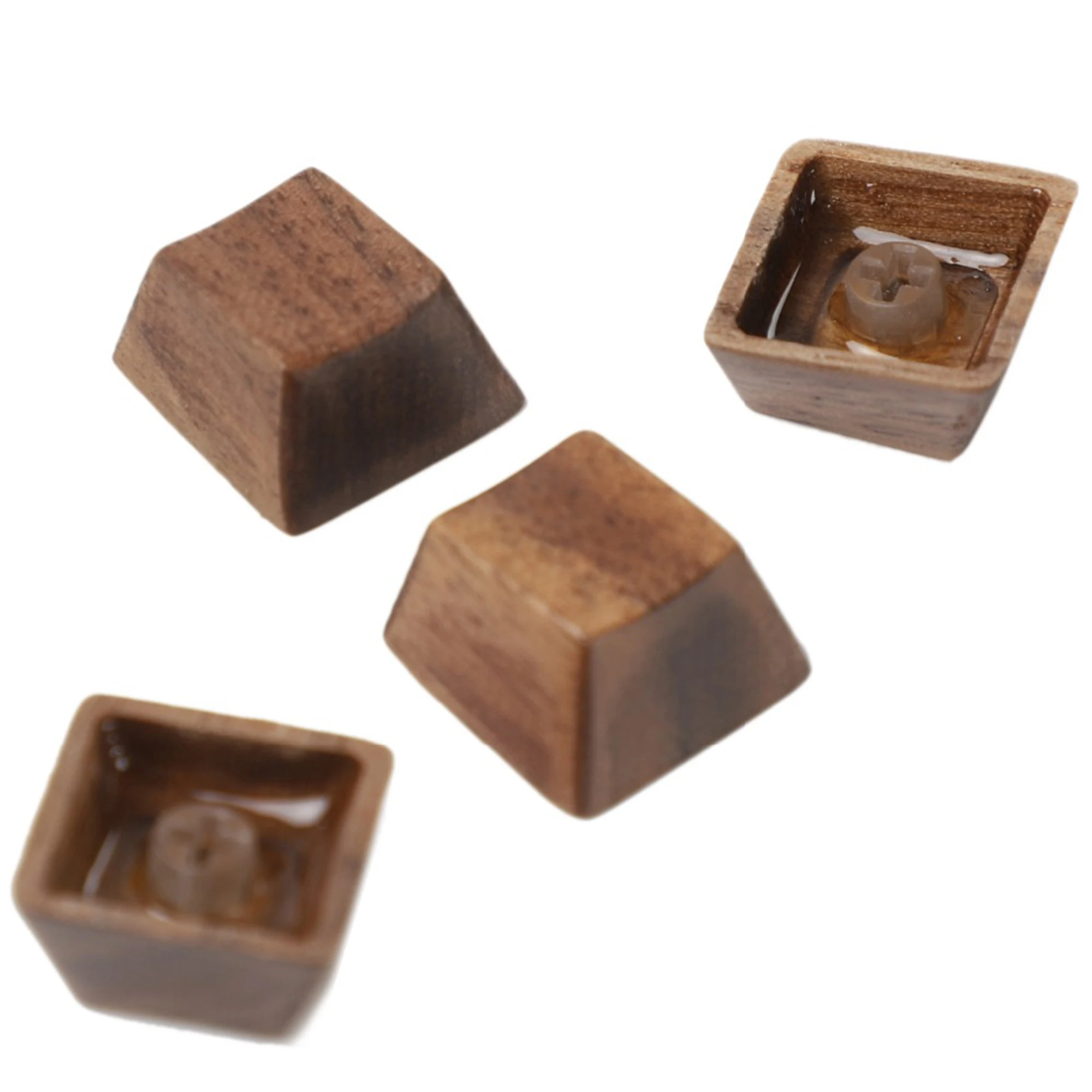 OEM Profil Neuheit Tastenkappen Holz Massivem Nussbaum Holz Keycap GK61 Tastenkappen Für Mechanische Tastatur GK61X GMMK