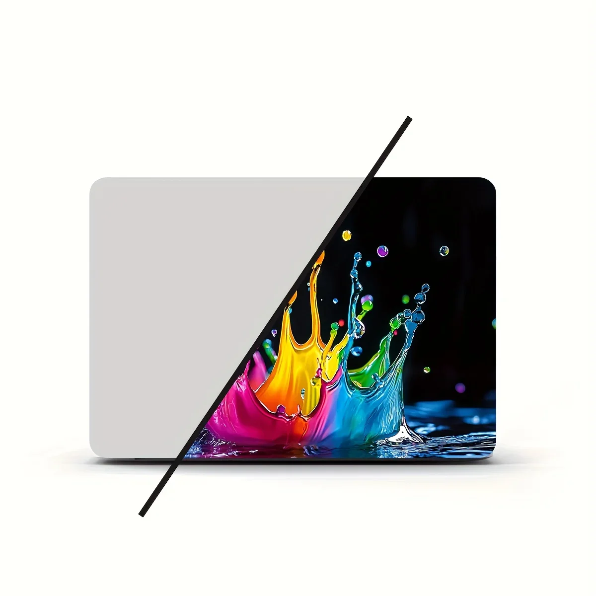 2-piece Spray Painted Laptop Art Sticker Protective Case Universal Netbook Skin Sticker Waterproof and Scratch Resistant