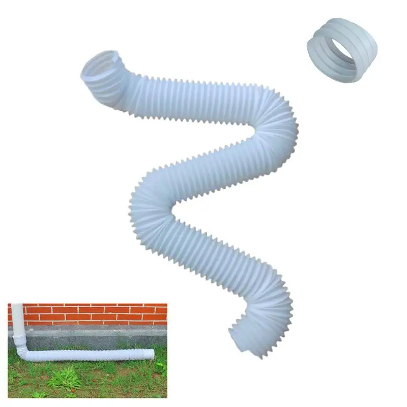 Weather Resistant Downspout Extension Pipe Expandable Adjustable Flexible Rainwater Drain for Home Yard Use