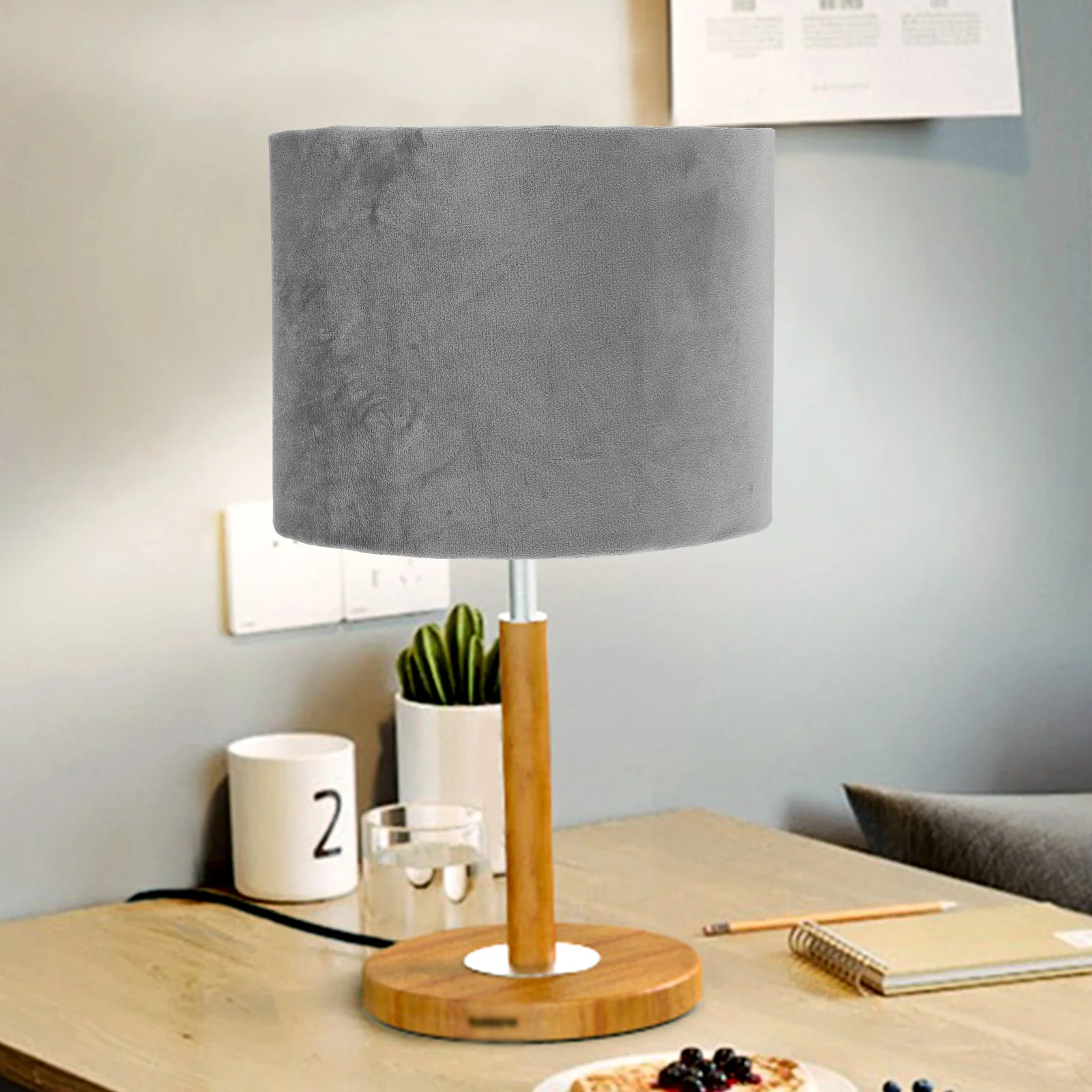 

1pc Oval Lampshade Premium Cloth Material Dust-Proof Decorative Light Cover For Bedroom Living Room Table Lamp Accessory