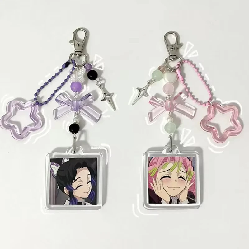 Mode handgemachte Mitsuri Shinobu Schlüsselanhänger Animation Peripherie Cosplay Requisiten Tasche Schmuck Charme Schmuck Geschenke