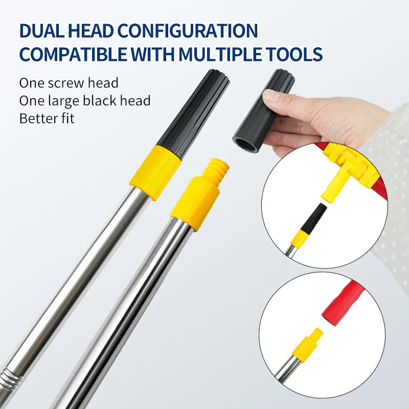 Imagem -04 - Pintura Rolo Extensão Pólos Haste Telescópica Escovas para Escovar Facilmente o Teto Aço Inoxidável