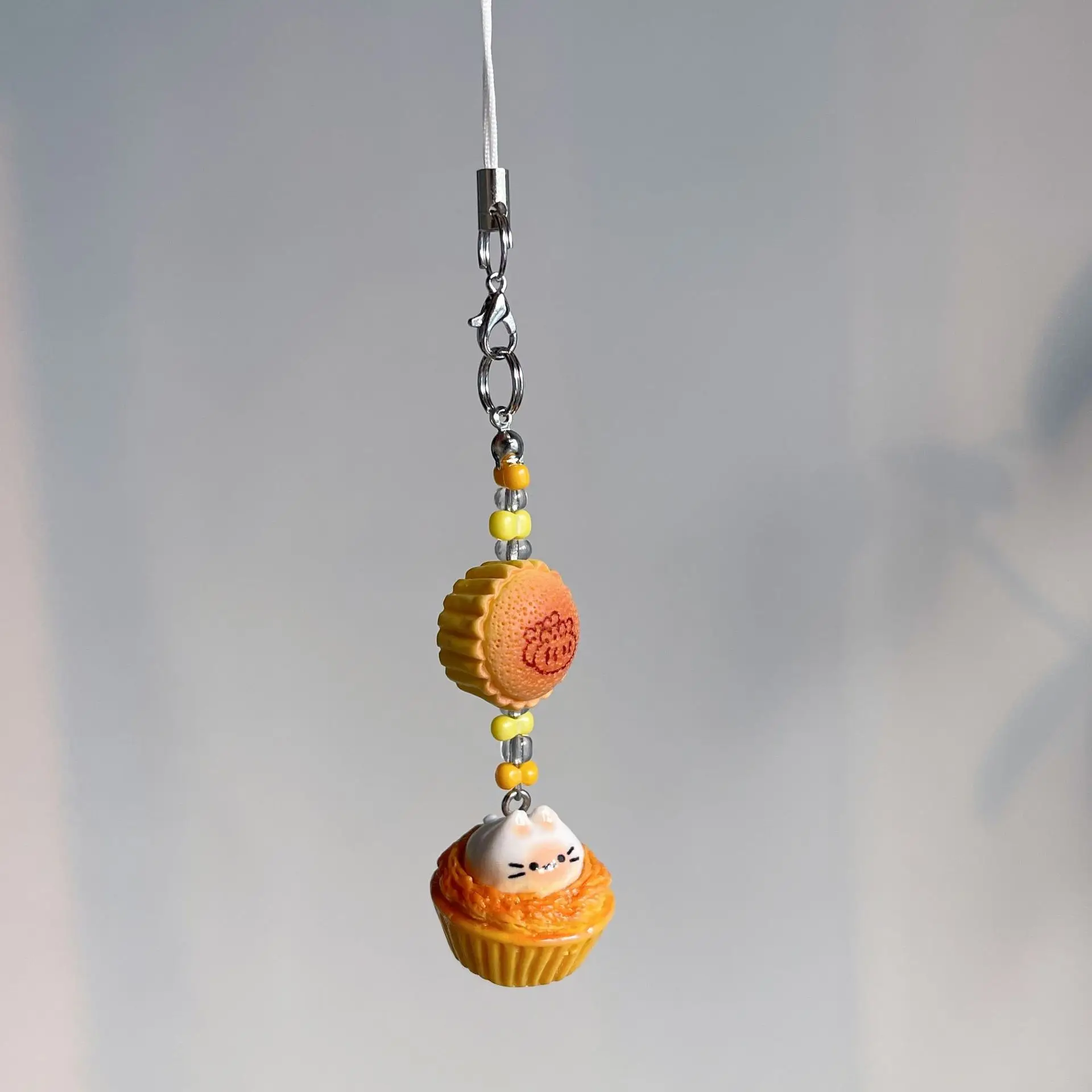 

Cute Cartoon Biscuit Hamburger Keychain Creative Fashion Phone Charms Pendant Animal Pendant Keychain Bag Phone Accessories