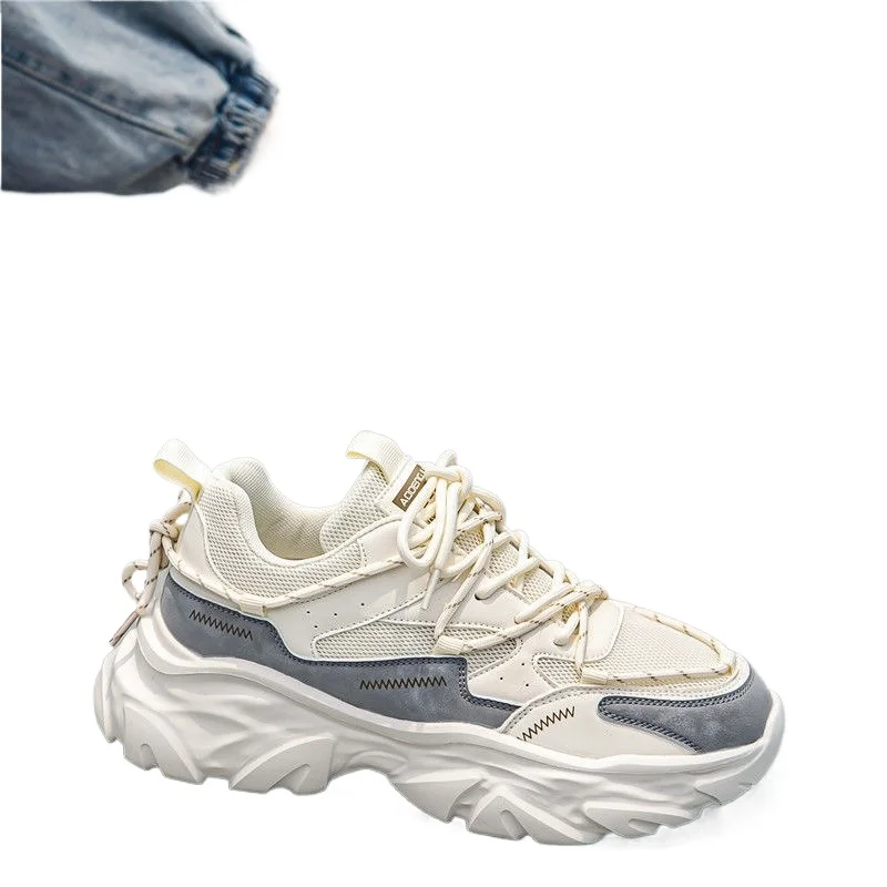 أحذية رياضية صيفية جديدة متعددة الاستخدامات بنعل سميك للرجال، أحذية شبكية خفيفة الوزن قابلة للتنفس، كاجوال مريحة لزيادة الارتفاع #4