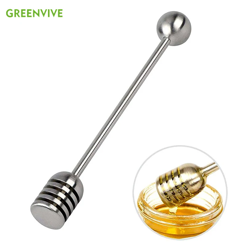 

Stir Bar Spoon Honey Jam Stainless Steel for Honey Jar Supplies Long Handle Mixing Stick Dipper Dessert Tools