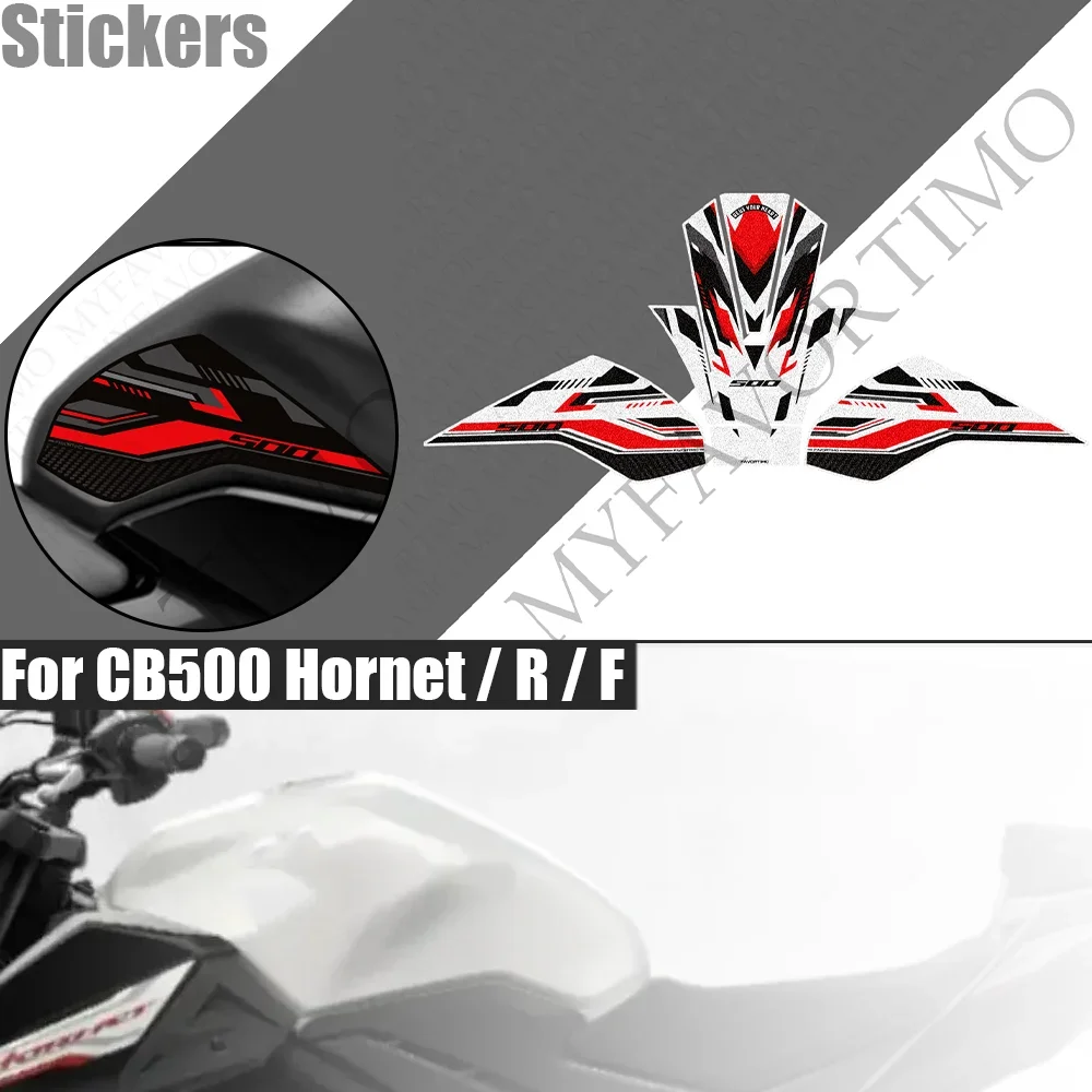 Fuel Tank Cover Protector Pad And Knee Grip Anti-slip Sticker Decals Set For Honda CB500F CBR500R CB500 Hornet 2024-2026