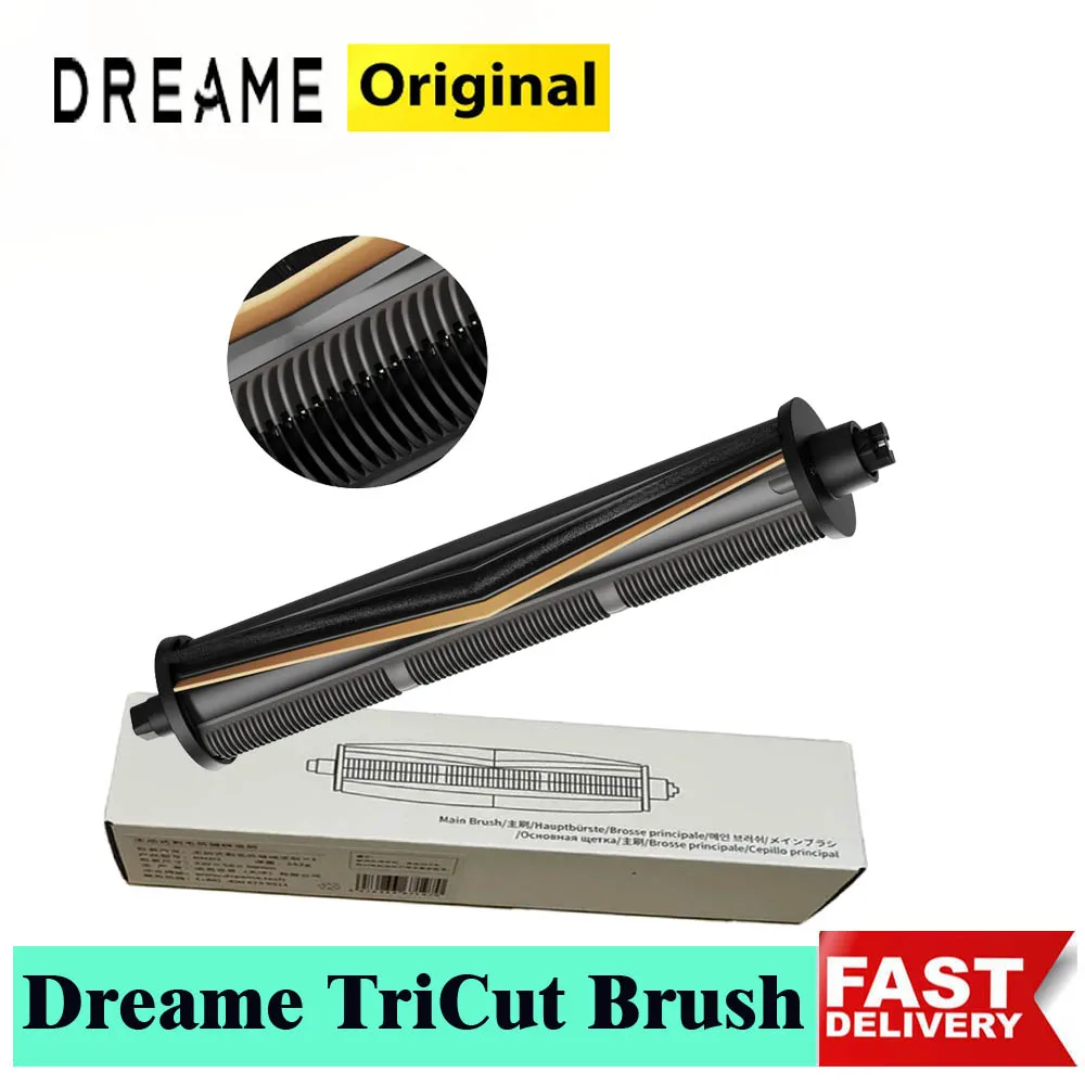 Original Anti-Tangle TriCut Brush Parts For Dreame X40 Ultra/X30 Ultra/L40 Ultra/L20 Ultra/L10s Pro Ultra Cutting Hair Brush