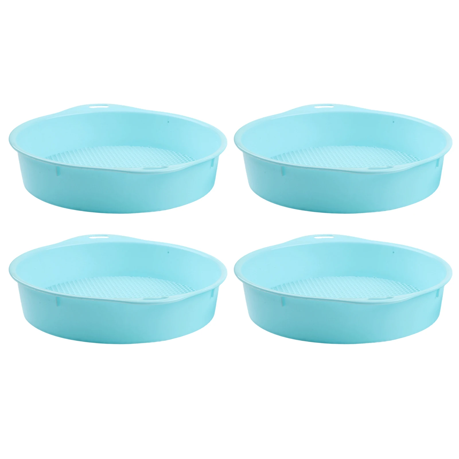 4Pcs Garden Soil Sieve Filter Mesh Compost 3mm Hole Portable Soil Sifter Sieve Filtering For Plant Soil Stone Sifting