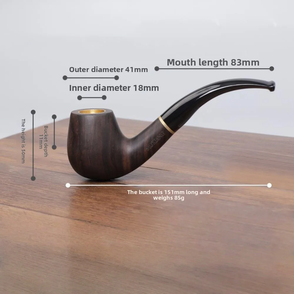 

Vintage Ergonomic Wood Pipe with Filter Non Toxic Smoking Gift for Friends and Family