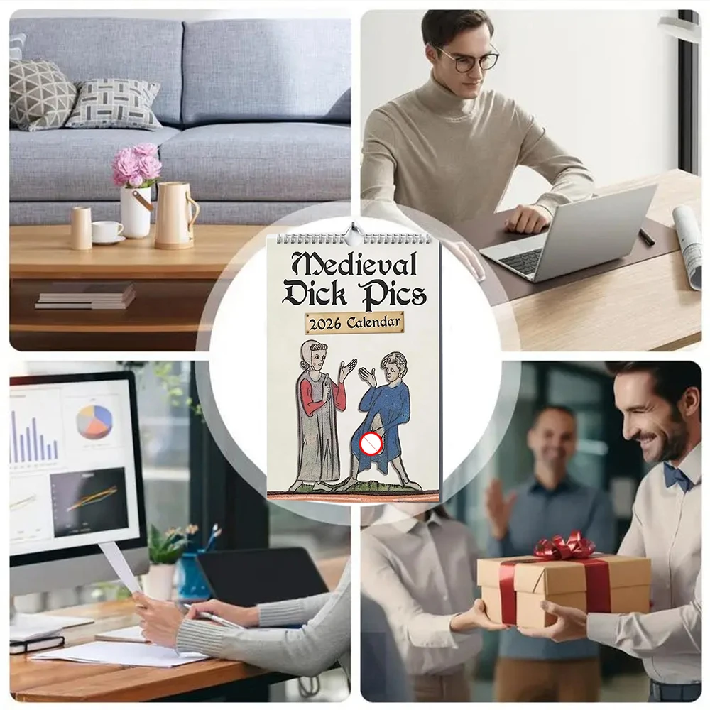 صور القرون الوسطى 2026 التقويم مضحك صور القرون الوسطى التقويم مع الرسوم التوضيحية المزحة القرون الوسطى جدار التقويم لعشاق التاريخ