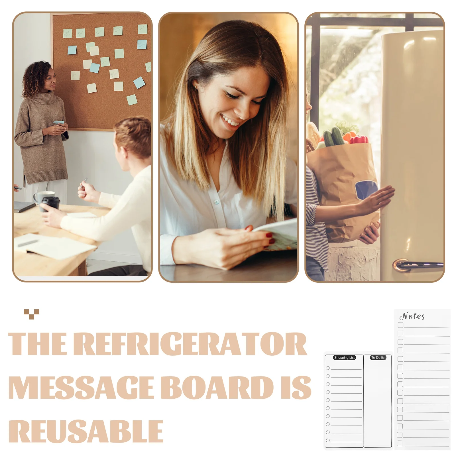 

2 Pcs Rewritable Magnetic Whiteboard Calendar Dry Erase Schedule Board for Kids Easy Clean Reusable Fridge Planner Smooth