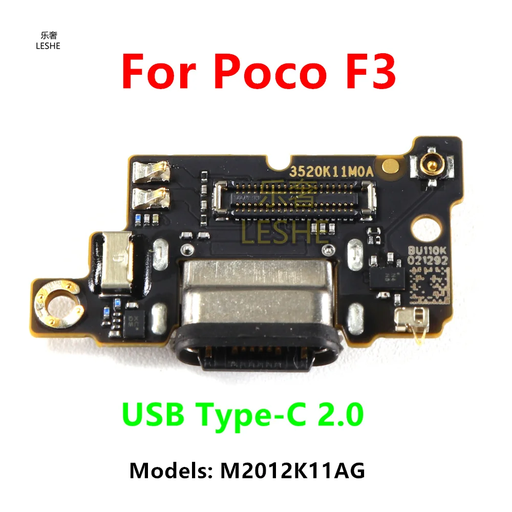 

USB Type-C 2.0 33W Charge Board Charging Port For Xiaomi Poco F3 Connector Phone Accessories Replacement Spare Parts